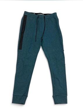 American Eagle Outfitters Teal Drawstring Joggers with Black Zip